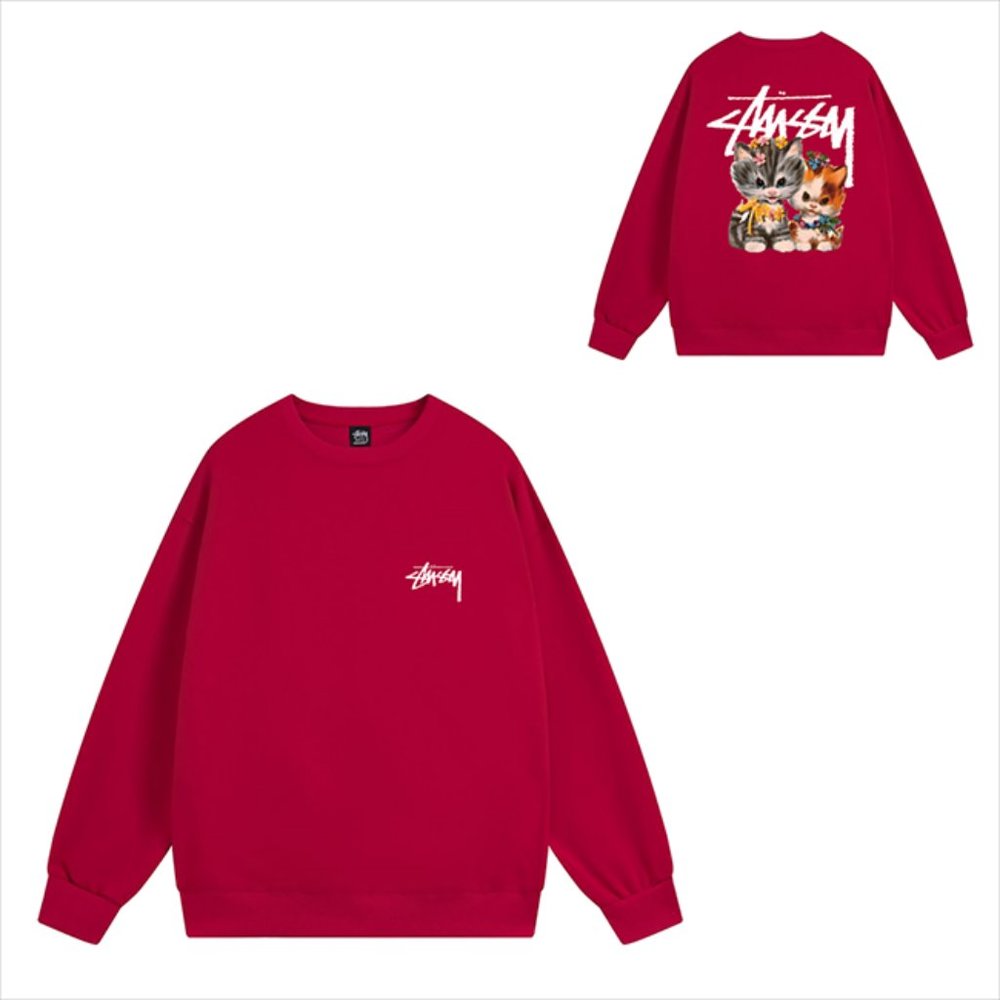 Stussy Sweatshirt Kitten Crew Sweat Red